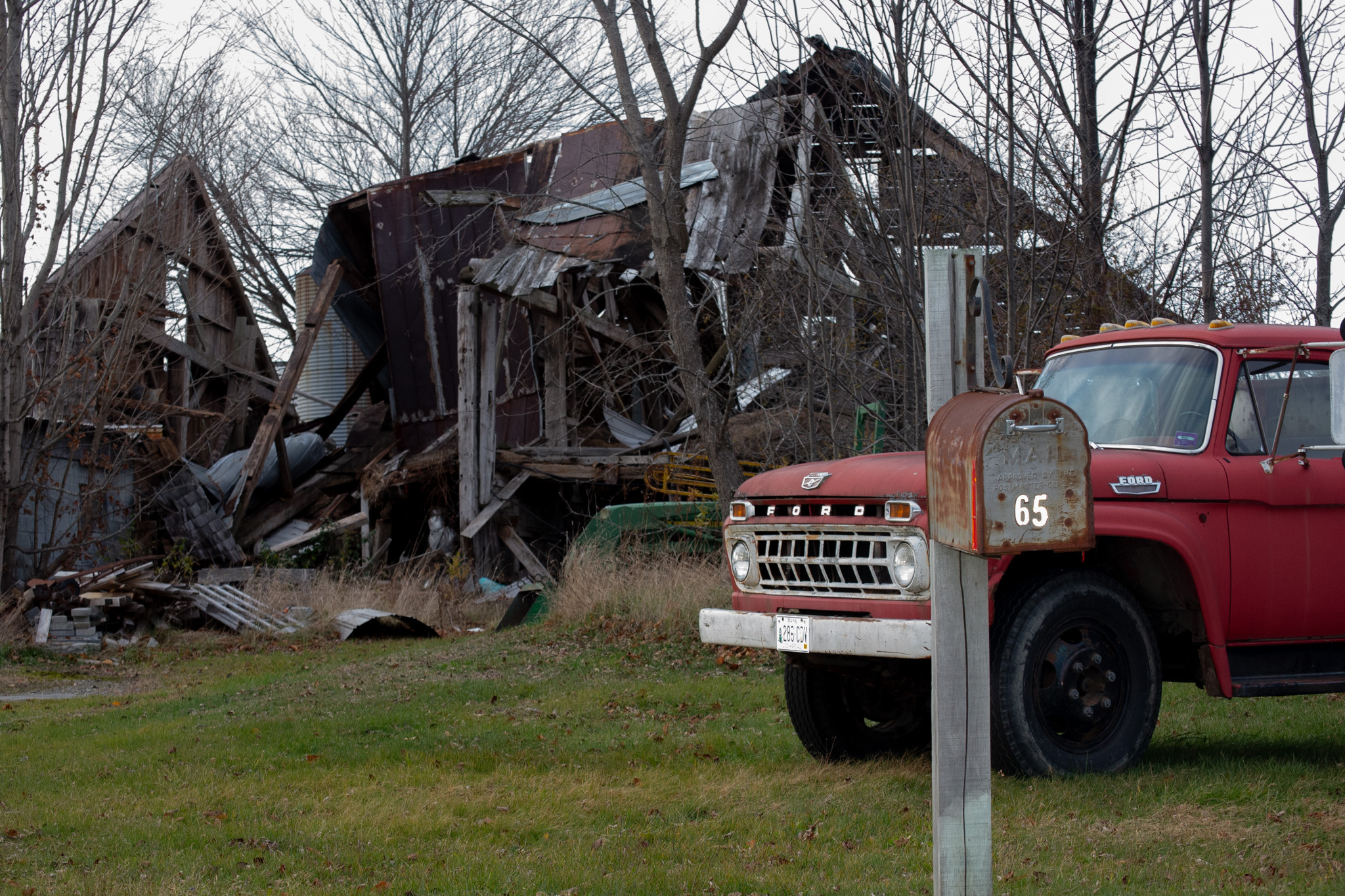 fallen building